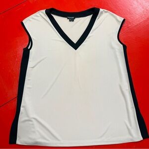 BYLYSE SLEEVELESS V NECK TOP OR SHELL FOR LAYERING